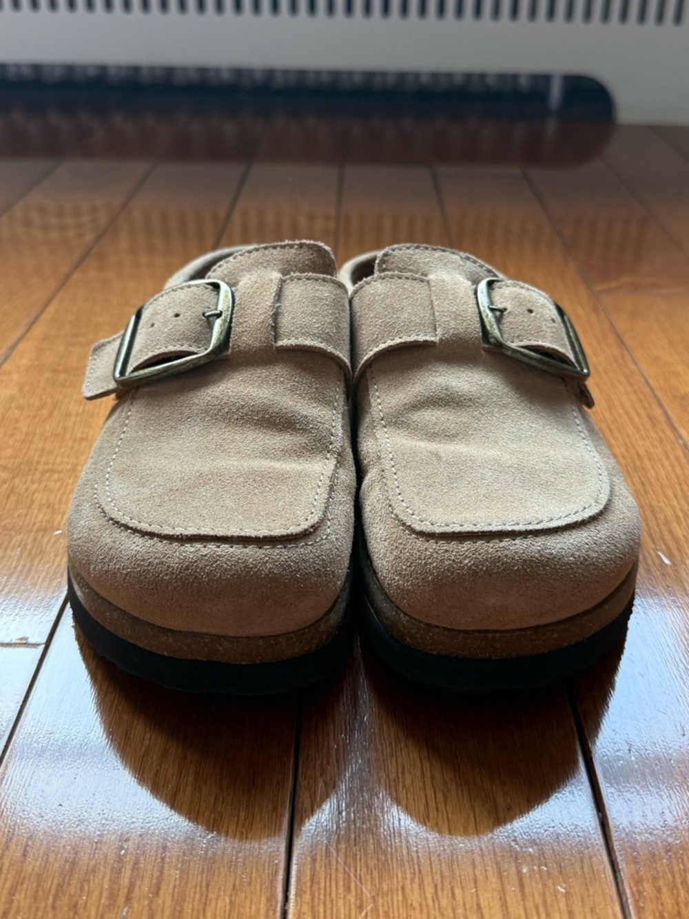 White Mountain Bueno Suede Footbeds Clog Mule Beach Wood Taupe Size 8 - Picture 9 of 13